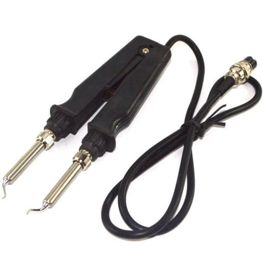 Double Soldering Iron Tweezers 902 Handle Pliers Electric Soldering Iron Clip Soldering Station Accessories(902) by buy2fix