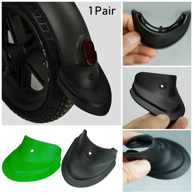 1 Pair For Xiaomi Mijia M365 / M365 Pro Electric Scooter Universal Fishtail Shape Rubber Fender, Size:7.5 x 7cm(Black) - Accessories & Parts by buy2fix | Online Shopping UK | buy2fix