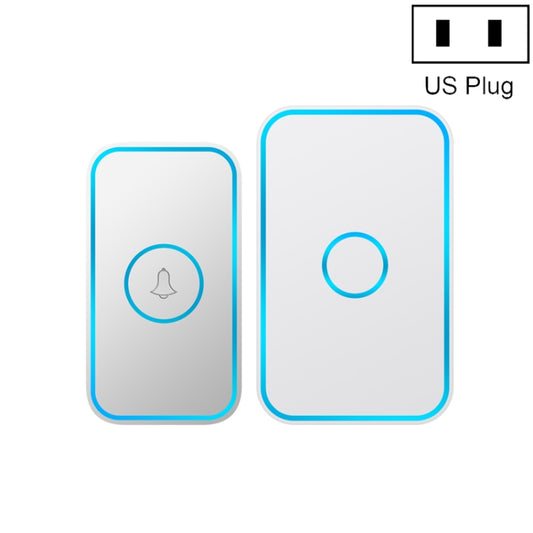 CACAZI A78 Long-Distance Wireless Doorbell Intelligent Remote Control Electronic Doorbell, Style:US Plug(Bright White) - Wireless Doorbell by CACAZI | Online Shopping UK | buy2fix