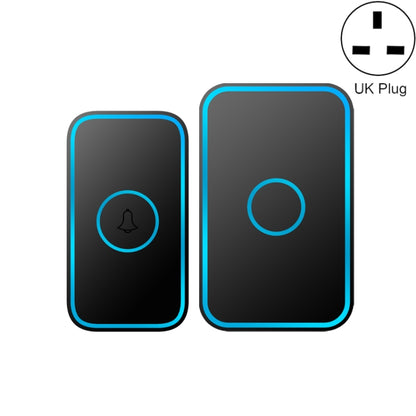 CACAZI A78 Long-Distance Wireless Doorbell Intelligent Remote Control Electronic Doorbell, Style:UK Plug(Elegant Black) - Wireless Doorbell by CACAZI | Online Shopping UK | buy2fix