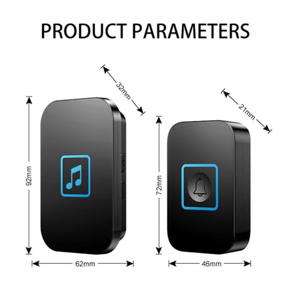 CACAZI A86 Electronic Music Remote Control Doorbell One For One AC Wireless Doorbell, Style:UK Plug(White) - Wireless Doorbell by CACAZI | Online Shopping UK | buy2fix