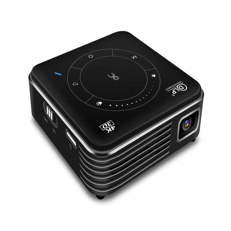 P11 4K HD DLP Mini 3D Projector 4G + 32G Smart Micro Convenient Projector, Style:US Plug(Black) - Mini Projector by buy2fix | Online Shopping UK | buy2fix