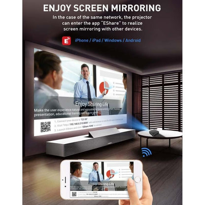P11 4K HD DLP Mini 3D Projector 4G + 32G Smart Micro Convenient Projector, Style:US Plug(Black) - Mini Projector by buy2fix | Online Shopping UK | buy2fix