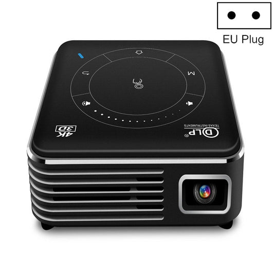 P11 4K HD DLP Mini 3D Projector 4G + 32G Smart Micro Convenient Projector, Style:EU Plug(Black) - Mini Projector by buy2fix | Online Shopping UK | buy2fix