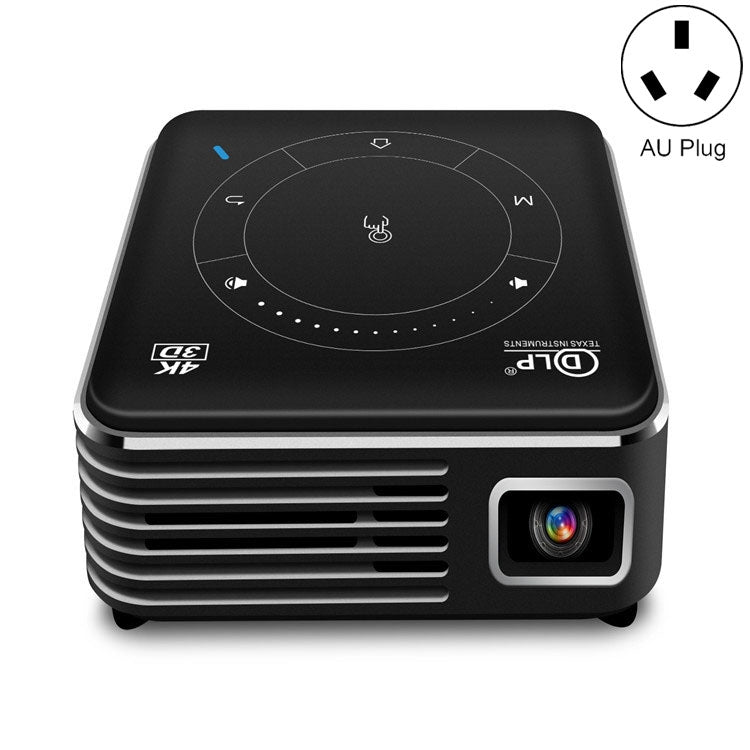 P11 4K HD DLP Mini 3D Projector 4G + 32G Smart Micro Convenient Projector, Style:AU Plug(Black) - Mini Projector by buy2fix | Online Shopping UK | buy2fix