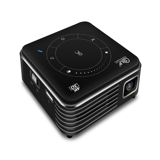 P11 4K HD DLP Mini 3D Projector 4G + 32G Smart Micro Convenient Projector, Style:AU Plug(Black) - Mini Projector by buy2fix | Online Shopping UK | buy2fix