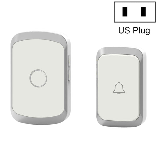 CACAZI A20 Smart Home Wireless Doorbell Digital Music Remote Control Doorbell, Style:US Plug(Silver) - Wireless Doorbell by buy2fix | Online Shopping UK | buy2fix