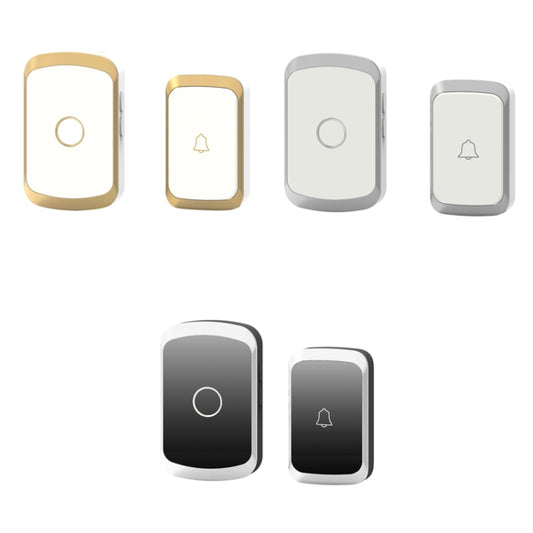CACAZI A20 Smart Home Wireless Doorbell Digital Music Remote Control Doorbell, Style:UK Plug(Golden) - Wireless Doorbell by buy2fix | Online Shopping UK | buy2fix