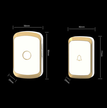 CACAZI A20 Smart Home Wireless Doorbell Digital Music Remote Control Doorbell, Style:UK Plug(Silver) - Wireless Doorbell by buy2fix | Online Shopping UK | buy2fix