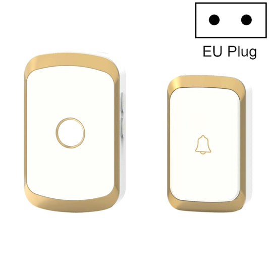 CACAZI A20 Smart Home Wireless Doorbell Digital Music Remote Control Doorbell, Style:EU Plug(Golden) - Wireless Doorbell by buy2fix | Online Shopping UK | buy2fix