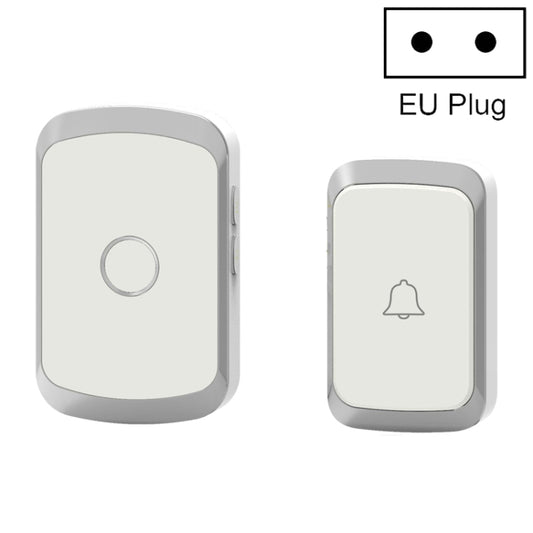 CACAZI A20 Smart Home Wireless Doorbell Digital Music Remote Control Doorbell, Style:EU Plug(Silver) - Wireless Doorbell by buy2fix | Online Shopping UK | buy2fix