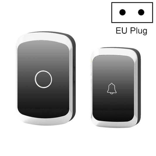 CACAZI A20 Smart Home Wireless Doorbell Digital Music Remote Control Doorbell, Style:EU Plug(Black) - Wireless Doorbell by buy2fix | Online Shopping UK | buy2fix