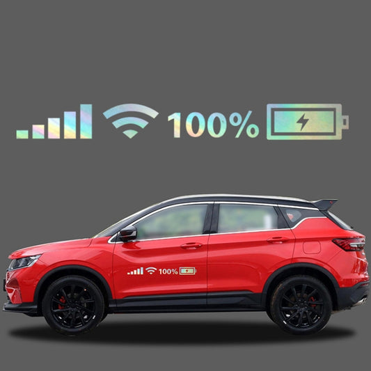 10 PCS Car Windshield Stickers Signal WiFi Power Vinyl Decal  Car Stickers, Size: L(Colorful Laser) - Decorative Sticker by buy2fix | Online Shopping UK | buy2fix