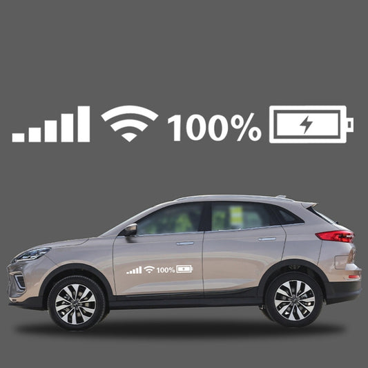 10 PCS Car Windshield Stickers Signal WiFi Power Vinyl Decal  Car Stickers, Size: M(White) - Decorative Sticker by buy2fix | Online Shopping UK | buy2fix