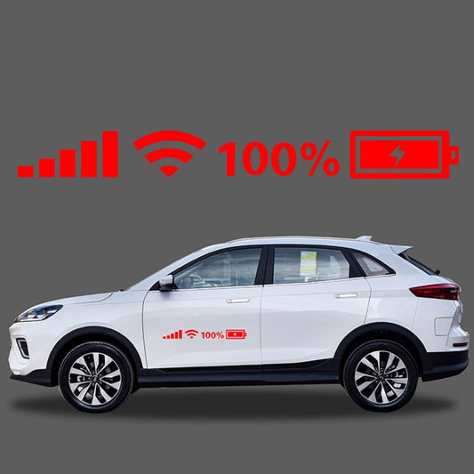 10 PCS Car Windshield Stickers Signal WiFi Power Vinyl Decal  Car Stickers, Size: M( Red) - Decorative Sticker by buy2fix | Online Shopping UK | buy2fix