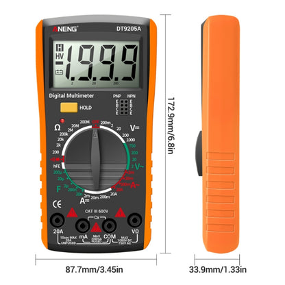 ANENG Automatic High-Precision Intelligent Digital Multimeter, Model:DT9205A HOLD Key(Red) - Digital Multimeter by ANENG | Online Shopping UK | buy2fix