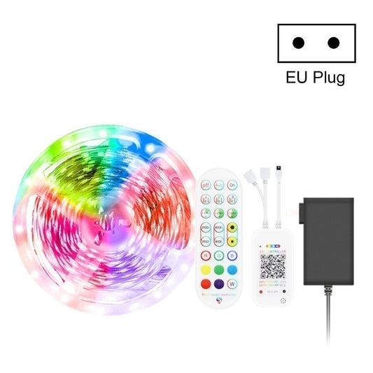 5M 150 LEDs Bluetooth Suit Smart Music Sound Control Light Strip Waterproof 5050 RGB Colorful Atmosphere LED Light Strip With 24-Keys Remote Control(EU Plug) - Bare Board Light by buy2fix | Online Shopping UK | buy2fix