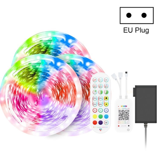 30M 540 LEDs Bluetooth Suit Smart Music Sound Control Light Strip Waterproof 5050 RGB Colorful Atmosphere LED Light Strip With 24-Keys Remote Control(EU Plug) - Bare Board Light by buy2fix | Online Shopping UK | buy2fix
