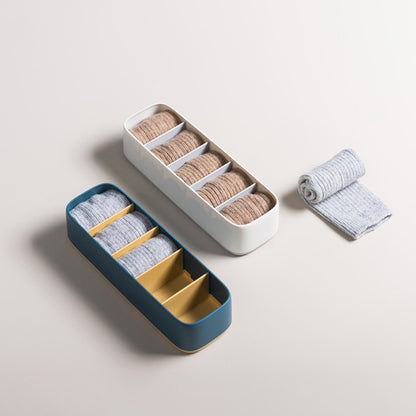 Household Underwear Socks Storage Box Drawer Type Separation and Finishing Box(Dark Blue) - Storage Boxes by buy2fix | Online Shopping UK | buy2fix