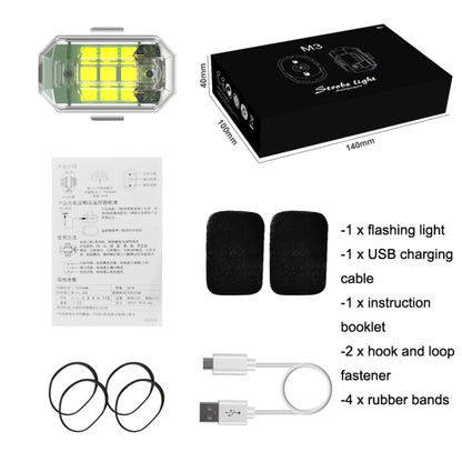 M3 Vibration Sensing Motorcycle Bicycle Aircraft Explosion Lights Cruise Flashing Anti-rear-end Collision Light(7 Color) - Decorative Lights by buy2fix | Online Shopping UK | buy2fix