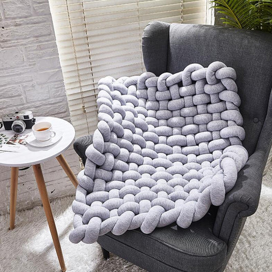 Hand-woven Home Decoration Twist Anti-skid Mat Shooting Props(Light Grey) - Other Props by buy2fix | Online Shopping UK | buy2fix
