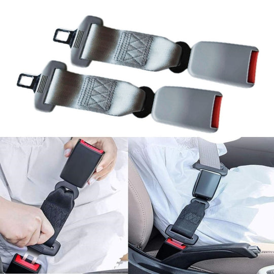 Extension de ceinture de sécurité de voiture pour enfant et femme enceinte 2 PCS, longueur: 29 cm (gris)