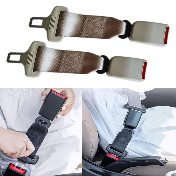 2 PCS Child And Pregnant Woman Car Seat Belt Extender, Length:36cm(Beige) - Seat Belts & Padding by buy2fix | Online Shopping UK | buy2fix