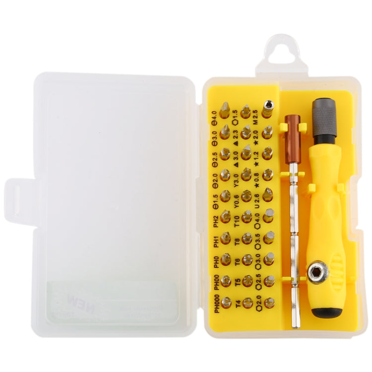 32-in-1 CRV Steel Mobile Phone Disassembly Repair Tool Multi-function Combination Screwdriver Set(Yellow) - Screwdriver Set by buy2fix | Online Shopping UK | buy2fix
