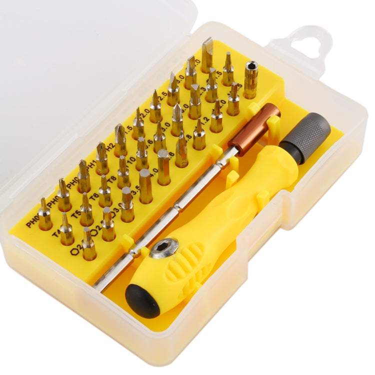 32-in-1 CRV Steel Mobile Phone Disassembly Repair Tool Multi-function Combination Screwdriver Set(Yellow) - Screwdriver Set by buy2fix | Online Shopping UK | buy2fix