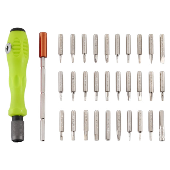 32-in-1-CRV-Stahl-Handy-Demontage-Reparaturwerkzeug Multifunktions-Kombinations-Schraubendreher-Set (graugrün)