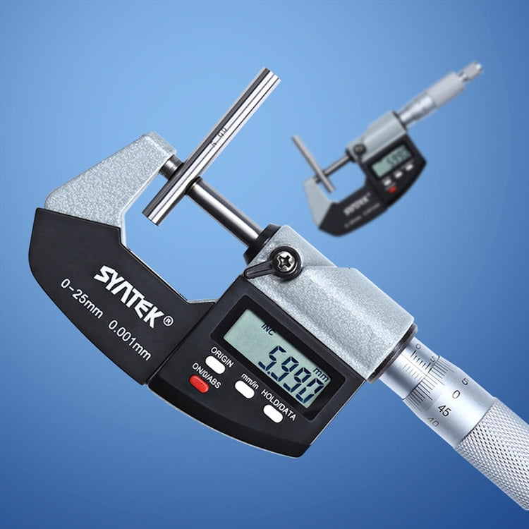 Digital Display Outer Diameter Micrometer 0.001mm High Precision Electronic Spiral Micrometer Thickness Gauge, Model:25-50mm - Coating Thickness Gauge by buy2fix | Online Shopping UK | buy2fix