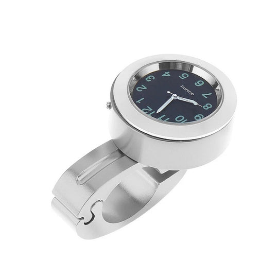 Montre d'horloge de guidon modifiée de vélo de moto (blanc)