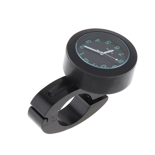 Montre d'horloge de guidon modifiée de vélo de moto (noir)