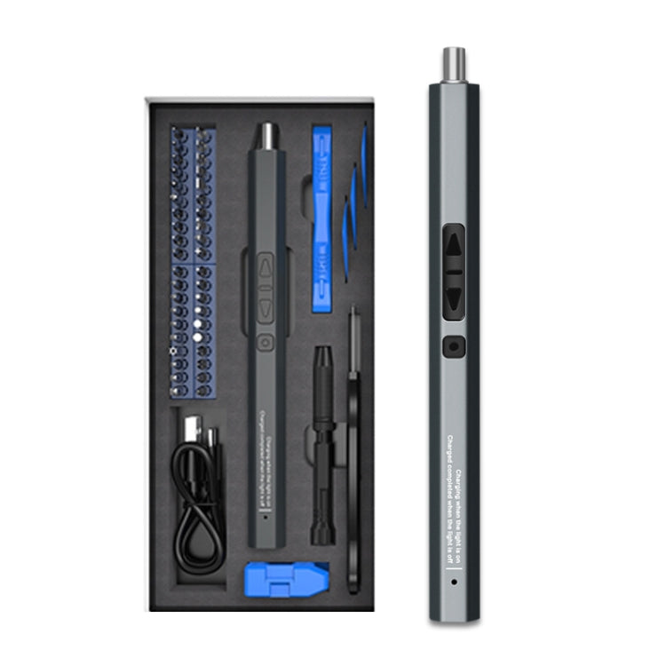 51 In 1 Rechargeable Mini Electric Screwdriver Set With 3LED Lighting(Blue) by buy2fix