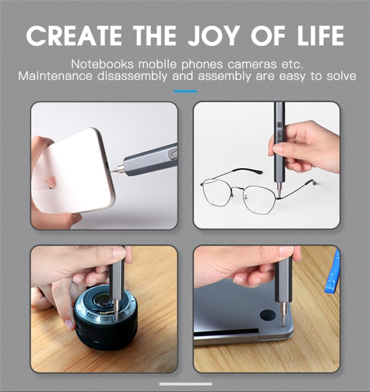 51 In 1 Rechargeable Mini Electric Screwdriver Set With 3LED Lighting(Red) by buy2fix