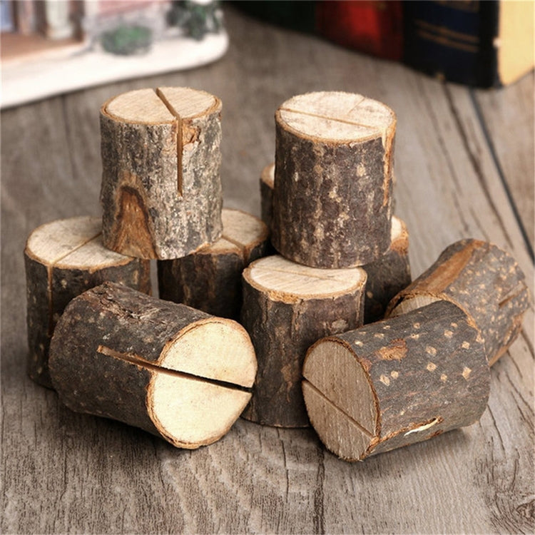 10 PCS Log Stump Note Holder Photo Clip Creative Home DIY Decorative Ornaments Shooting Props - Wooden Props by buy2fix | Online Shopping UK | buy2fix