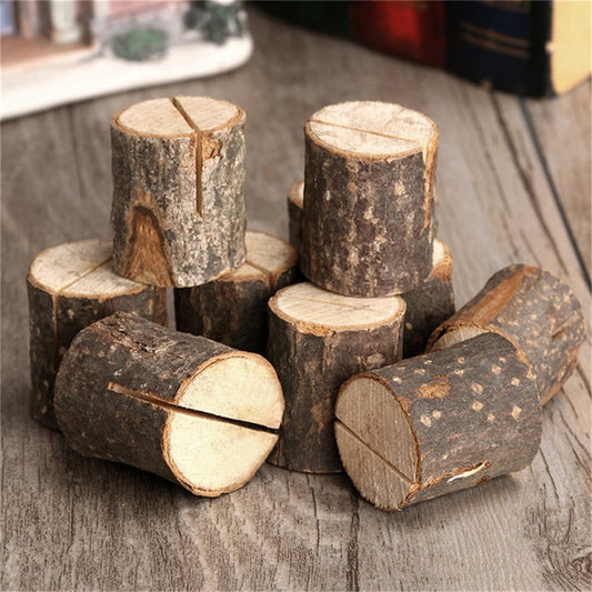 10 PCS Log Stump Note Holder Photo Clip Creative Home DIY Decorative Ornaments Shooting Props - Wooden Props by buy2fix | Online Shopping UK | buy2fix
