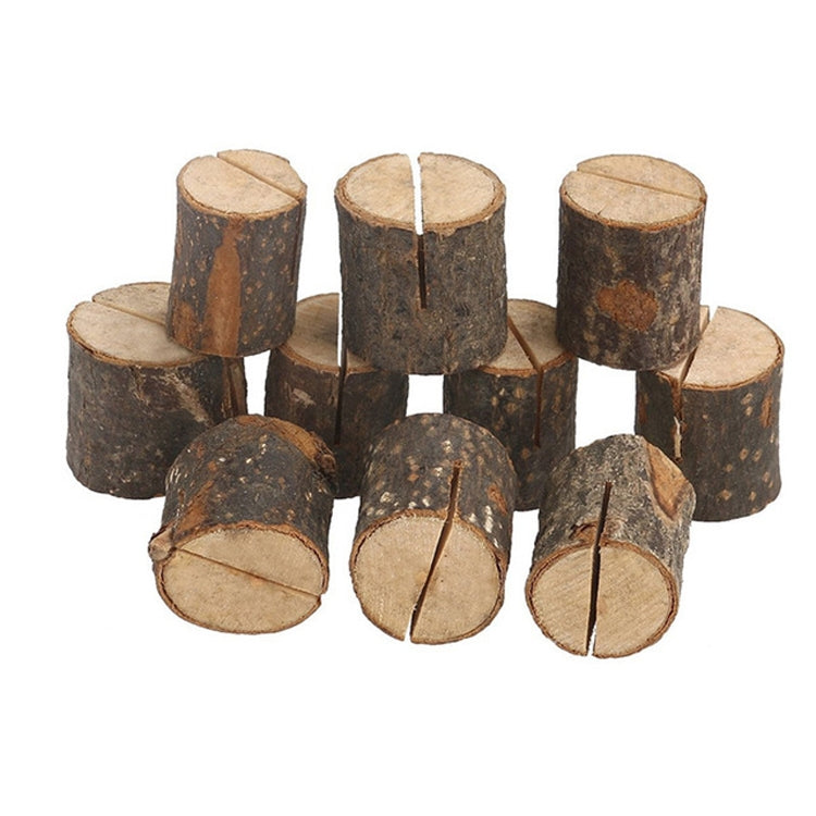 10 PCS Log Stump Note Holder Photo Clip Creative Home DIY Decorative Ornaments Shooting Props - Wooden Props by buy2fix | Online Shopping UK | buy2fix