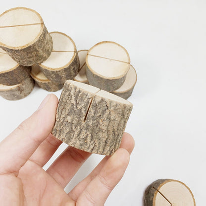 10 PCS Log Stump Note Holder Photo Clip Creative Home DIY Decorative Ornaments Shooting Props - Wooden Props by buy2fix | Online Shopping UK | buy2fix