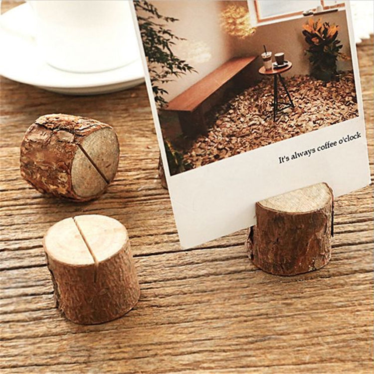 10 PCS Log Stump Note Holder Photo Clip Creative Home DIY Decorative Ornaments Shooting Props - Wooden Props by buy2fix | Online Shopping UK | buy2fix