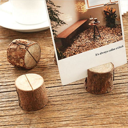 10 PCS Log Stump Note Holder Photo Clip Creative Home DIY Decorative Ornaments Shooting Props - Wooden Props by buy2fix | Online Shopping UK | buy2fix