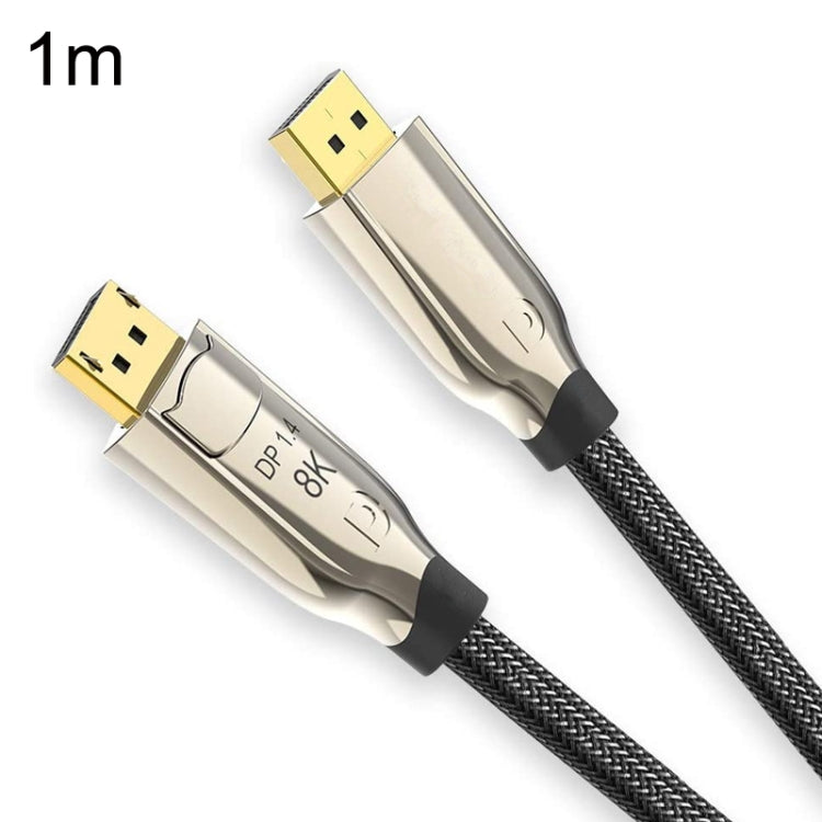 1m 1.4 Version DP Cable Gold-Plated Interface 8K High-Definition Display Computer Cable OD6.0MM 30AWG With Nylon Mesh(Gold) by buy2fix
