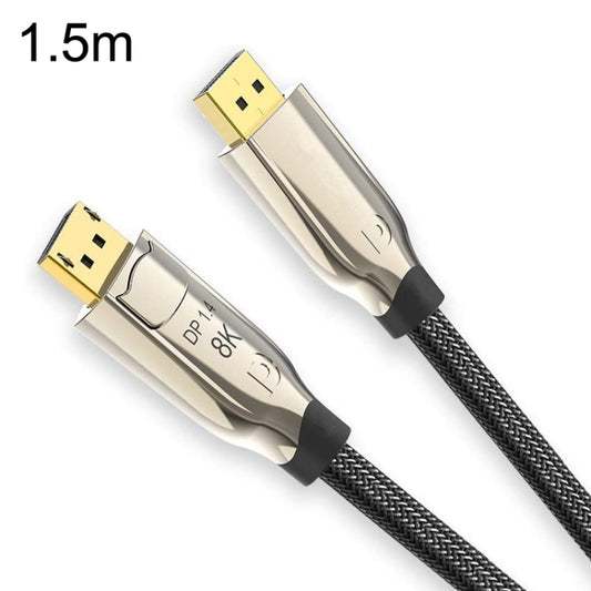 1.5m 1.4 Version DP Cable Gold-Plated Interface 8K High-Definition Display Computer Cable OD6.0MM 30AWG With Nylon Mesh(Gold) -  by buy2fix | Online Shopping UK | buy2fix