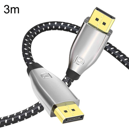 3m 1.4 Version DP Cable Gold-Plated Interface 8K High-Definition Display Computer Cable OD6.0MM 30AWG With Nylon Mesh(Gray) -  by buy2fix | Online Shopping UK | buy2fix