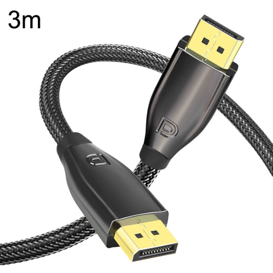 3m 1.4 Version DP Cable Gold-Plated Interface 8K High-Definition Display Computer Cable OD6.0MM 30AWG With Nylon Mesh(Black) -  by buy2fix | Online Shopping UK | buy2fix