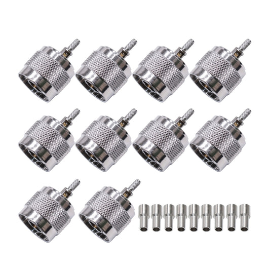 10pcs NJ-1.5 For RG316/RG174/LMR N Type Plug Connector Low Loss RF Coaxial Connector by buy2fix