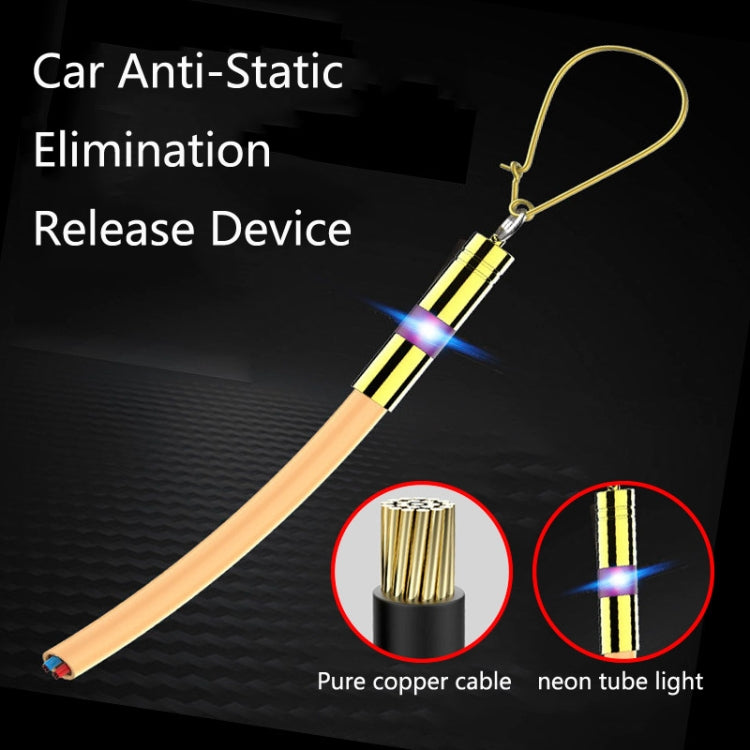 2 PCS P183 Car Anti-Static Elimination Release Device Grounding Strip Car Off-Road Exhaust Pipe Anti-Static Belt, Style: Sedan(Black) by buy2fix