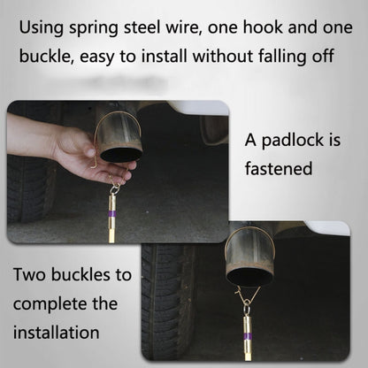 2 PCS P183 Car Anti-Static Elimination Release Device Grounding Strip Car Off-Road Exhaust Pipe Anti-Static Belt, Style: Sedan(Black) by buy2fix