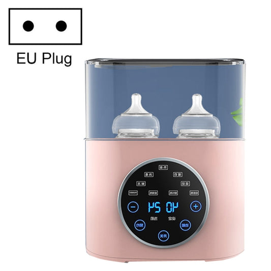 NUBITE N20 2 In 1 Double Bottle Warmer Sterilization Machine, Plug Type:EU Plug(Pink) - Baby Care by buy2fix | Online Shopping UK | buy2fix