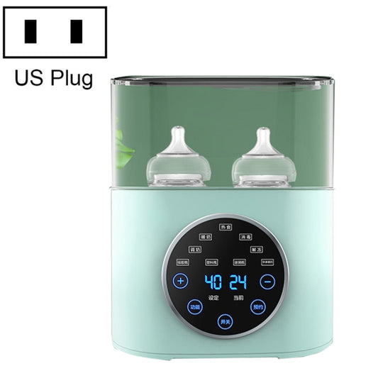 NUBITE N20 2 In 1 Double Bottle Warmer Sterilization Machine, Plug Type:US Plug(Green) - Baby Care by buy2fix | Online Shopping UK | buy2fix